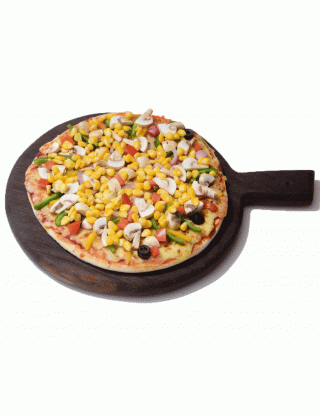 Corn and Mushroom Pizza